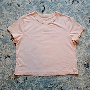 Lululemon | Classic Fit Cotton Blend T-Shirt | Size S | Peach Satin
